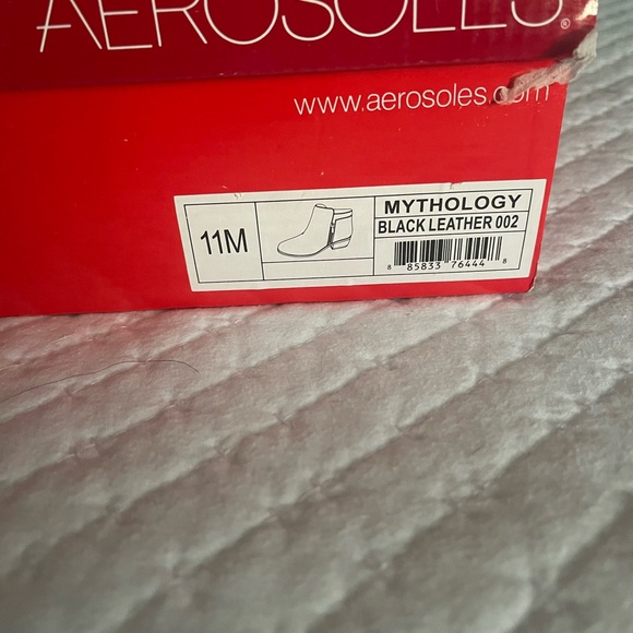 Black leather ankle boot by Aerosoles - Picture 2 of 8